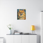Pomeranian Post-Impressionist Oil Painting Canvas Wall Art | Pomeranian Gift | Dog Lover Decor | Pet Portrait Stretched Canvas Print
