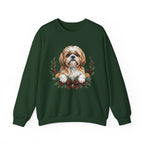 Shih Tzu Christmas Wreath Crewneck Sweatshirt — primary view