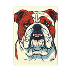 Comic Book English Bulldog Canvas — Bold Dog Wall Art