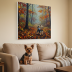 Yorkshire Terrier Wall Art, Yorkie Mom Gift, Dog Lover Canvas Print, Pet Portrait, Acrylic Painting Decor