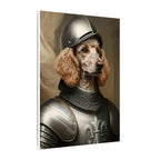 Poodle Medieval Knight Portrait Canvas Wall Art, Regal Dog Painting, Poodle Lover Gift, Stretched Canvas