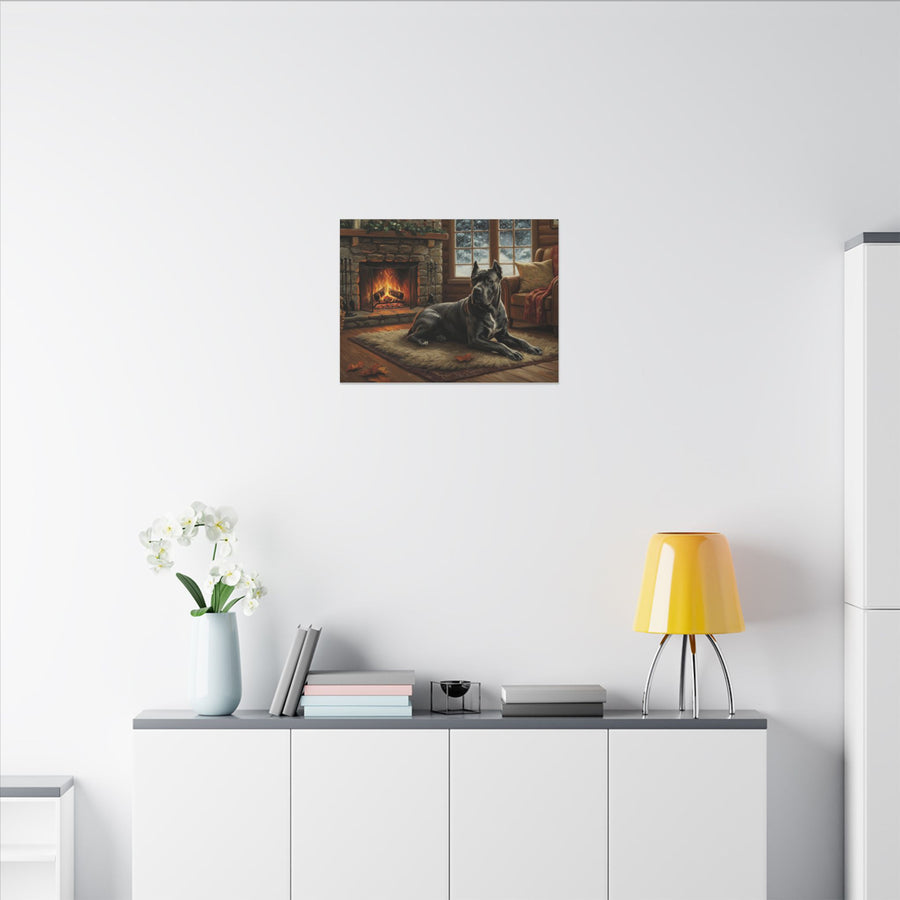 Cane Corso Acrylic Painting Canvas Wall Art | Dog Lover Gift | Stretched Canvas Print | Pet Portrait Decor