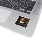 Beagle Renaissance Royal Portrait Sticker, Dog Portrait Vinyl Decal, Kiss-Cut Sticker, Beagle Lover Gift