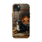 Acrylic Bernese Mountain Dog - Winter Hearth | Tough Phone Case