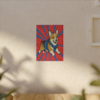 Pembroke Welsh Corgi Comic Pop Art Canvas - Bold Action Corgi Print for Retro Wall Decor