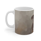 Blue Staffy | Painted Portrait Mug (Front + Back)