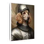Poodle Medieval Knight Portrait Canvas Wall Art, Regal Dog Painting, Poodle Lover Gift, Stretched Canvas