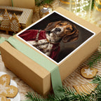 Beagle Kings & Queens Royal Portrait Sticker, Dog Portrait Vinyl Decal, Kiss-Cut Sticker, Beagle Lover Gift
