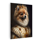 Pomeranian Kings & Queens Royal Portrait Canvas Wall Art, Regal Dog Painting, Pomeranian Lover Gift, Stretched Canvas