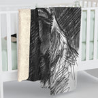Rottweiler Charcoal Portrait Throw Blanket | Premium Dog Art | Tritan