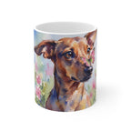 Dachshund Watercolor Ceramic Coffee Mug 11oz, Soft Dog Painting, Dachshund Lover Gift