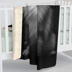 Pomeranian Charcoal Portrait Sherpa Fleece Blanket | Dog Lover Gift — detail view