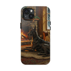 Acrylic Great Dane - Winter Hearth | Tough Phone Case
