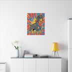 Dachshund Comic Book Art Canvas Print | Retro Pop Art Doxie Wall Decor