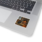Acrylic Miniature Schnauzer - Winter Hearth | Kiss-Cut Stickers