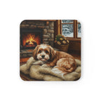 Acrylic Havanese - Winter Hearth | Cork Back Coaster