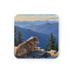 Acrylic English Bulldog - Mountain Overlook | Cork Back Coaster