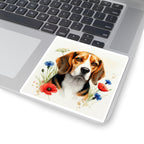 Beagle Watercolor Wildflower Field Kiss-Cut Stickers | Premium Dog Prints | Tritan — view 7 of 12