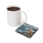 English Bulldog Acrylic Gallery Print Coastal Cliffside Drink Coaster | Premium Dog Prints | Tritan — detail view