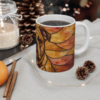 English Bulldog Low Poly Warm Jewel Ceramic Mug 11oz | Dog Lover Gift