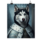 Siberian Husky Kings & Queens Royal Portrait Matte Poster, Regal Dog Art Print, Siberian Husky Lover Gift, Wall Art