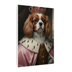 Cavalier King Charles Spaniel Medieval Knight Portrait Canvas Wall Art, Regal Dog Painting, Stretched Canvas