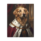 Golden Retriever Kings & Queens Royal Portrait Canvas Wall Art, Regal Dog Painting, Golden Retriever Lover Gift, Stretched Canvas