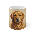 Acrylic-Style Golden Retriever - Golden Ochre | Ceramic Mug 11oz