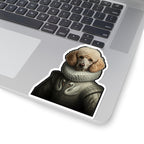 Poodle Renaissance Royal Portrait Sticker, Dog Portrait Vinyl Decal, Kiss-Cut Sticker, Poodle Lover Gift