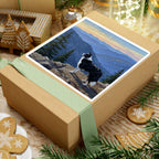 Acrylic Border Collie - Mountain Overlook | Kiss-Cut Stickers