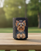 Yorkshire Terrier America 250 Patriotic Dog Pattern Can Cooler | Yorkie Lover Gift | Independence Day Party Decor | Premium Beverage Cooler