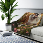 English Bulldog Low Poly Prairie Sherpa Fleece Blanket | Dog Lover Gift