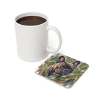 French Bulldog Watercolor Garden Peek Drink Coaster | Premium Dog Art | Tritan