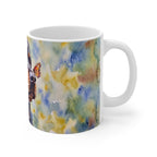 Rottweiler Watercolor Ceramic Coffee Mug 11oz, Soft Dog Painting, Rottweiler Lover Gift