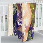 French Bulldog Watercolor Lavender Fields Throw Blanket | Premium Dog Art | Tritan