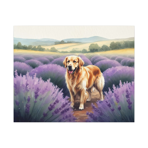 Golden Retriever Watercolor Canvas Wall Art, Dog Lover Gift, Pet Art Print, Dog Mom Decor, Ready to Hang Stretched Canvas