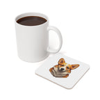 Corgi Low Poly Monochrome Gold Cork Back Coaster | Dog Lover Gift