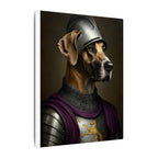 Great Dane Medieval Knight Portrait Canvas Wall Art, Regal Dog Painting, Great Dane Lover Gift, Stretched Canvas