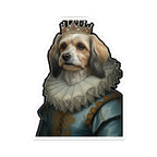 Havanese Kings & Queens Royal Portrait Sticker, Dog Portrait Vinyl Decal, Kiss-Cut Sticker, Havanese Lover Gift