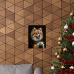Pomeranian Medieval Knight Portrait Matte Poster, Regal Dog Art Print, Pomeranian Lover Gift, Wall Art