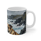 English Bulldog Acrylic Gallery Print Coastal Cliffside Coffee Mug | Premium Dog Prints | Tritan — view 3 of 4