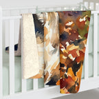 Labrador Retriever Watercolor Autumn Path Throw Blanket | Premium Dog Art | Tritan