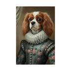 Cavalier King Charles Spaniel Renaissance Royal Portrait Matte Poster, Regal Dog Art Print, Cavalier King Charles Spaniel Lover Gift, Wall Art