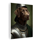 Labrador Retriever Medieval Knight Portrait Canvas Wall Art, Regal Dog Painting, Labrador Retriever Lover Gift, Stretched Canvas