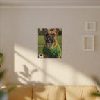 French Bulldog Oil Painting Soccer Portrait Canvas Wall Art Decor Gift for Dog Lovers