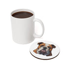 English Bulldog Low Poly Cool Jewel Cork Back Coaster | Dog Lover Gift