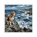 Acrylic Gallery Print Beagle - Coastal Cliffside | Kiss-Cut Stickers — primary view