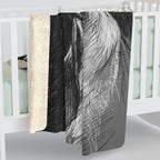 Boxer Charcoal Portrait Sherpa Fleece Blanket | Dog Lover Gift