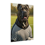 Cane Corso Oil Painting Soccer Portrait Canvas Wall Art | Dog Lover Gift | Athletic Pet Decor
