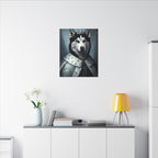Siberian Husky Kings & Queens Royal Portrait Canvas Wall Art, Regal Dog Painting, Siberian Husky Lover Gift, Stretched Canvas
